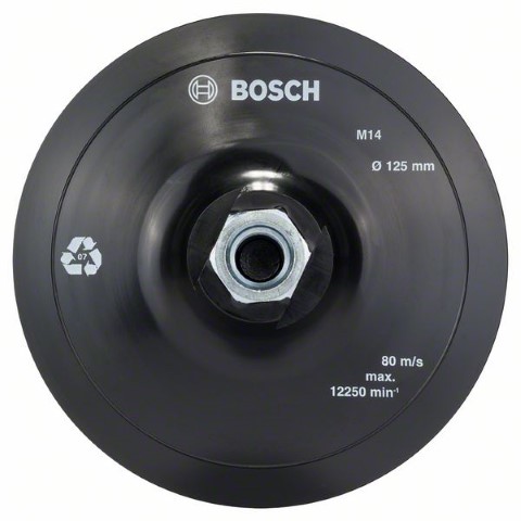 BOSCH FASTENING SANDING PLATE VELCRO-TYPE 125 MM FLANGE THREAD M14